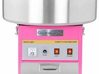 4x professionele horeca suikerspinmachine | incl. spatscherm cover | ø 52cm | nl handleiding, gastrologix., roze - afbeelding 7 van  8