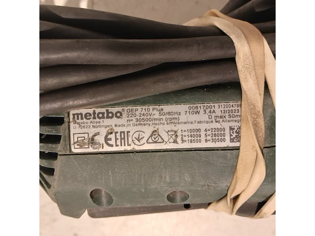 4x rechte slijper, metabo, gep 710 plus - afbeelding 4 van  25