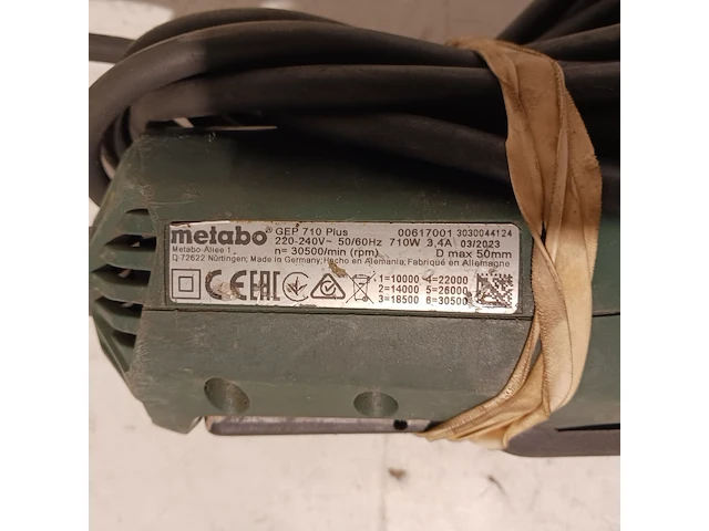 4x rechte slijper, metabo, gep 710 plus - afbeelding 10 van  25