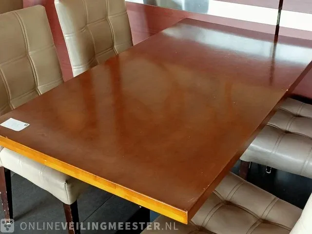 4x restauranttafel met 16x restaurantstoel - afbeelding 7 van  10