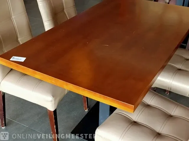 4x restauranttafel met 16x restaurantstoel - afbeelding 9 van  10