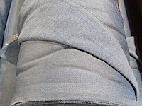 4x rol gordijnstof, robuuste velours, staalblauw - afbeelding 4 van  4