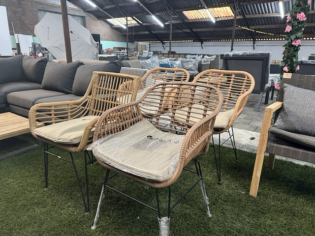 4x rotan tuinstoel - afbeelding 2 van  8