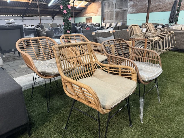 4x rotan tuinstoel - afbeelding 8 van  8