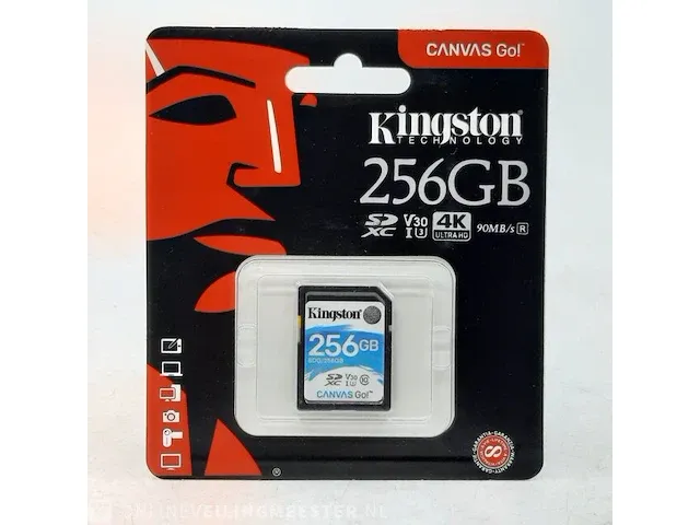 4x sd kaart kingston, canvas sdg 256gb - afbeelding 1 van  7