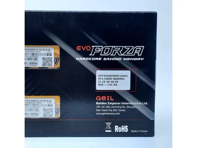 4x set a 2x geheugenkaart golden emperor, evo force pc4 24000 3000 mhz 8gbx2 dc kit - afbeelding 6 van  6