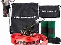 4x slackline-set met ratel en transporttas ultrasport - afbeelding 1 van  4