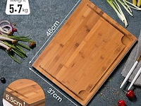 4x snijplank massief bamboe met 7 voorraaddozen levivo - afbeelding 3 van  3