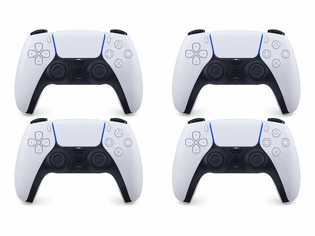 (4x) sony playstation dualsense wit - afbeelding 1 van  2