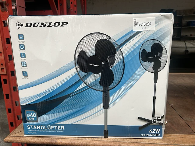 4x staande ventilator 3 snelheden kantelbaar dunlop - afbeelding 1 van  4