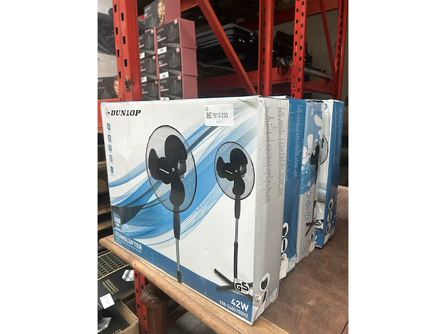 4x staande ventilator 3 snelheden kantelbaar dunlop - afbeelding 2 van  4