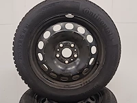 4x stalen velg met winterbanden voor vw, continental, wintercontact - 205/55 r 16 94h xl - afbeelding 2 van  9