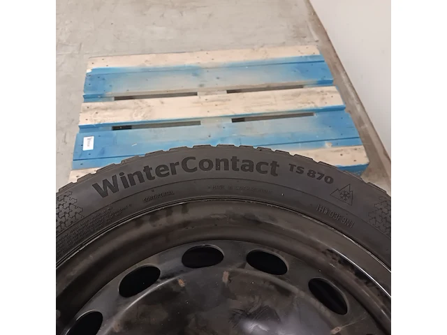 4x stalen velg met winterbanden voor vw, continental, wintercontact - 205/55 r 16 94h xl - afbeelding 5 van  9