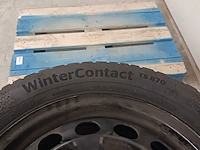 4x stalen velg met winterbanden voor vw, continental, wintercontact - 205/55 r 16 94h xl - afbeelding 5 van  9
