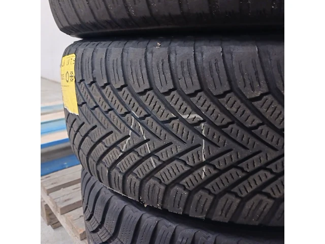 4x stalen velg met winterbanden voor vw, continental, wintercontact - 205/55 r 16 94h xl - afbeelding 8 van  9