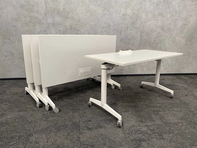 4x steelcase - mobiele klaptafel 140x70 - afbeelding 10 van  16