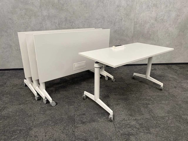 4x steelcase - mobiele klaptafel 140x70 - afbeelding 1 van  16