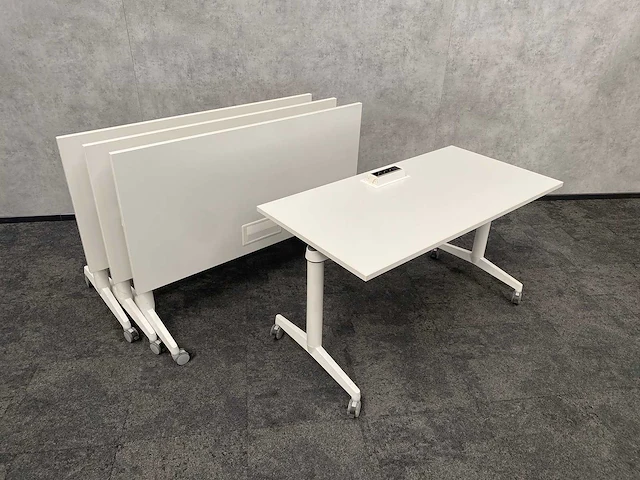4x steelcase - mobiele klaptafel 140x70 - afbeelding 9 van  16
