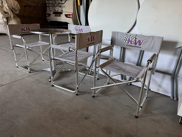 4x stoel inklapbaar met tafel kw automotive - afbeelding 1 van  5