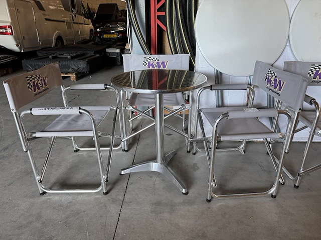 4x stoel inklapbaar met tafel kw automotive - afbeelding 2 van  5