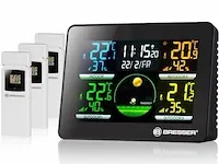 4x thermo-/hygrometer met 3 buitensensoren bresser, 7000023 thermo hygro quadro nlx - afbeelding 1 van  5