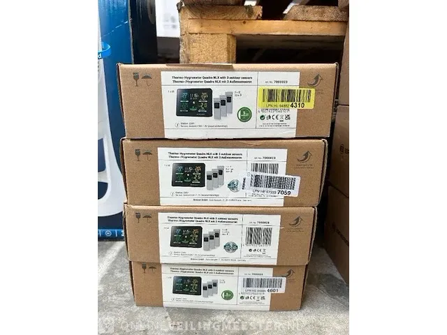 4x thermo-/hygrometer met 3 buitensensoren bresser, 7000023 thermo hygro quadro nlx - afbeelding 2 van  5