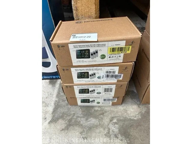 4x thermo-/hygrometer met 3 buitensensoren bresser, 7000023 thermo hygro quadro nlx - afbeelding 4 van  5