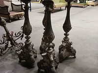 4x tinnen kandelaar en 1x kroonluchter - afbeelding 7 van  17