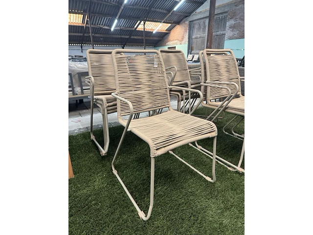 4x tuinstoel lux outdoor living, zand - afbeelding 1 van  7
