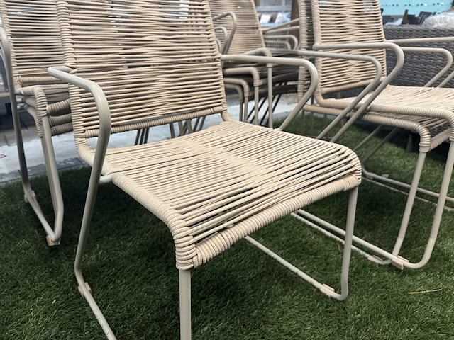 4x tuinstoel lux outdoor living, zand - afbeelding 4 van  7