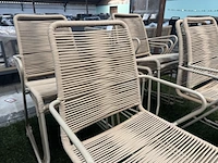4x tuinstoel lux outdoor living, zand - afbeelding 6 van  7