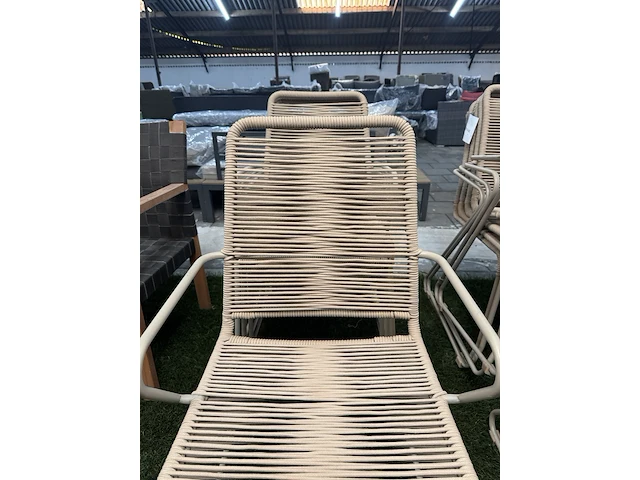 4x tuinstoel lux outdoor living, zand - afbeelding 7 van  7