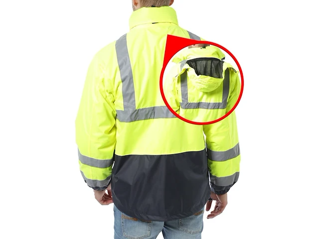 4x veiligheidsjas met uitneembare fleece jas maat s ultrasport workwear - afbeelding 3 van  6