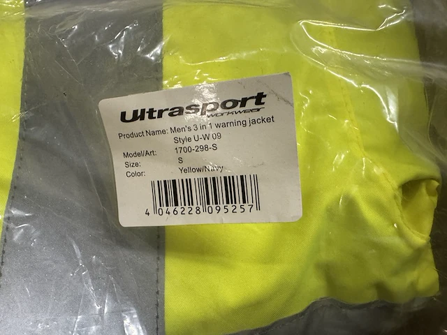 4x veiligheidsjas met uitneembare fleece jas maat s ultrasport workwear - afbeelding 6 van  6
