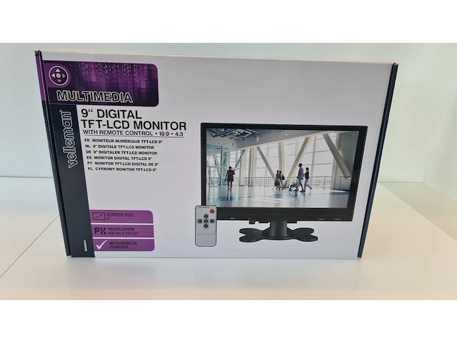 4x velleman mon9t1 9 inch monitor velleman, mon9t1 - afbeelding 3 van  5