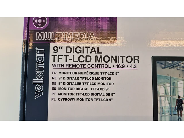 4x velleman mon9t1 9 inch monitor velleman, mon9t1 - afbeelding 4 van  5