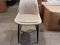 4x velvet eetkamer stoel, beige, 2025 - afbeelding 2 van  4