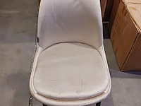 4x velvet eetkamer stoel, beige, 2025 - afbeelding 3 van  4
