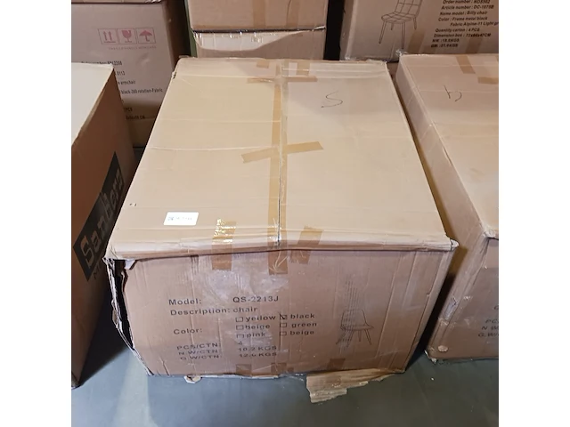 4x velvet eetkamer stoel, black, 2025 - afbeelding 4 van  4