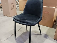4x velvet eetkamer stoel, black, 2025 - afbeelding 1 van  4