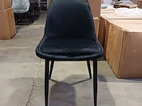 4x velvet eetkamer stoel, black, 2025 - afbeelding 2 van  4