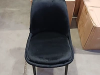 4x velvet eetkamer stoel, black, 2025 - afbeelding 3 van  4