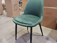 4x velvet eetkamer stoel, green, 2025 - afbeelding 1 van  4
