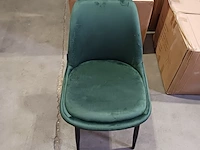 4x velvet eetkamer stoel, green, 2025 - afbeelding 3 van  4