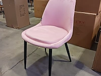 4x velvet eetkamer stoel, pink, 2025 - afbeelding 1 van  4