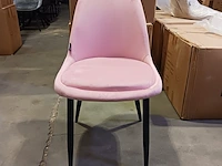 4x velvet eetkamer stoel, pink, 2025 - afbeelding 2 van  4