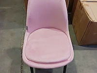 4x velvet eetkamer stoel, pink, 2025 - afbeelding 3 van  4