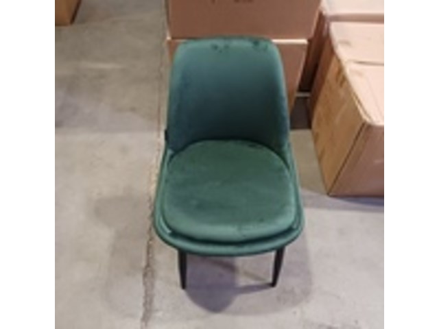 4x velvet eetkamerstoel, groen, 2025 - afbeelding 3 van  4