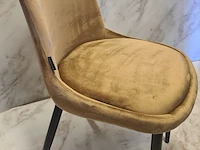 4x velvet eetkamerstoel, sanderz, beige, 2025 - afbeelding 1 van  2