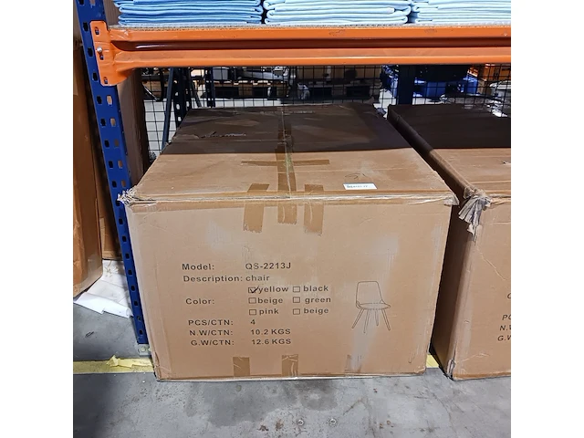 4x velvet eetkamerstoel, sanderz, geel, 2025 - afbeelding 2 van  2